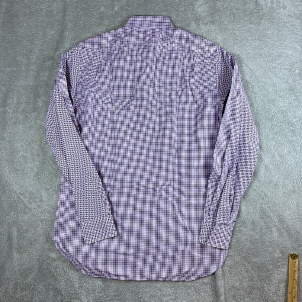 Polo Ralph Lauren Shirts Mens 15 38 Custom Fit Micro Check Purple - Picture 2 of 8